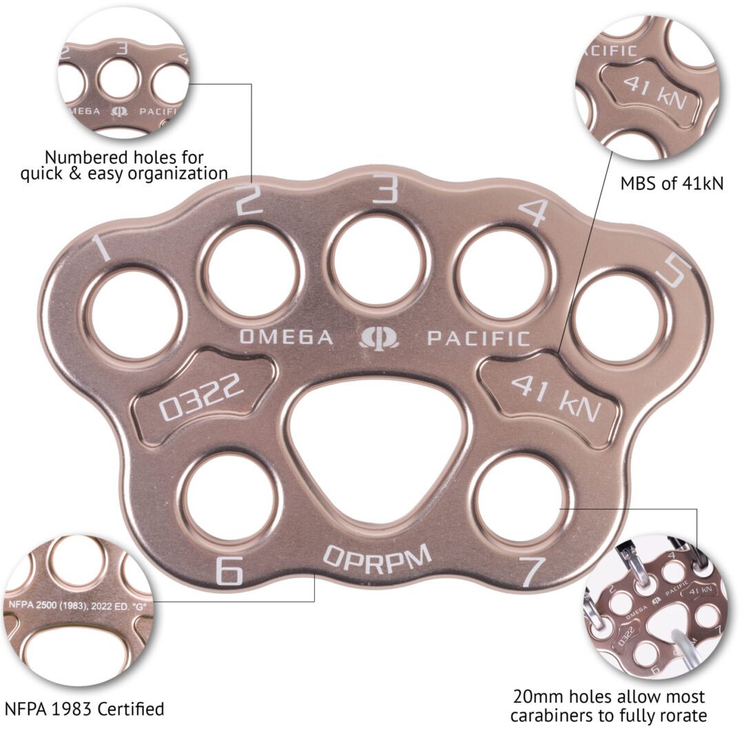 OMEGA PACIFIC MEDIUM ALUMINUM RIGGING PLATE NFPA