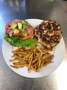 SPICY FETA TURKEY BURGERS